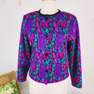 Vintage Floral Design Cardigan